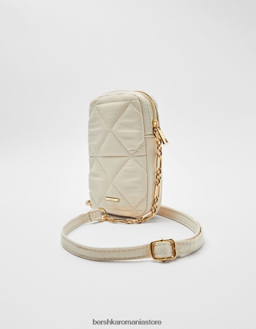 Bershka femei geantă matlasată pentru telefonul mobil cremă Z86D2420 accesorii