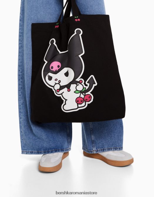 Bershka femei geantă tote din pânză cu imprimeu kuromi exclusiv Z86D2067 accesorii