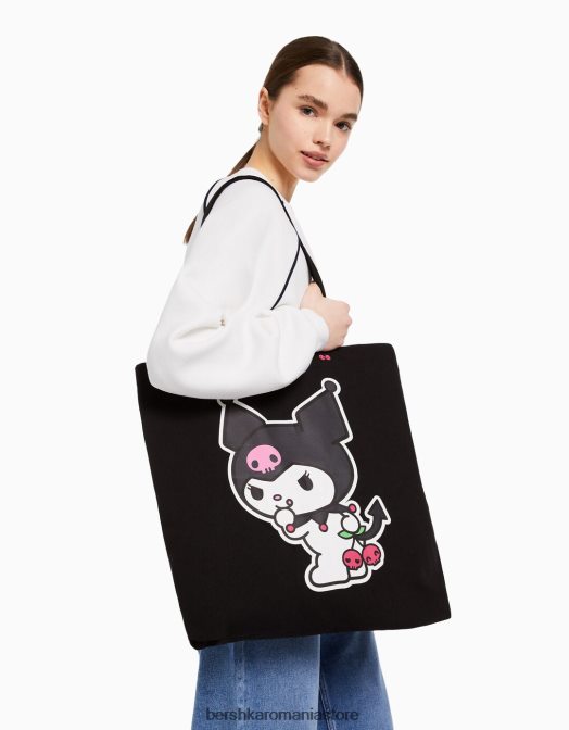 Bershka femei geantă tote din pânză cu imprimeu kuromi exclusiv Z86D2067 accesorii