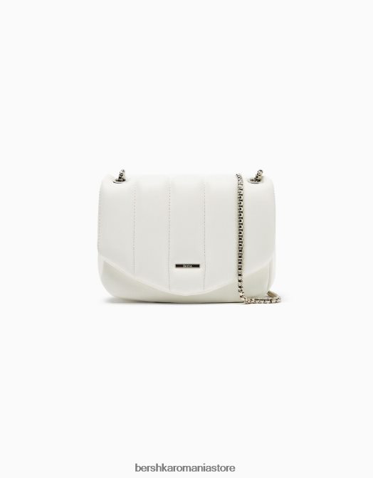 Bershka femei geantă verticală cu lanț matlasată alb Z86D2409 accesorii