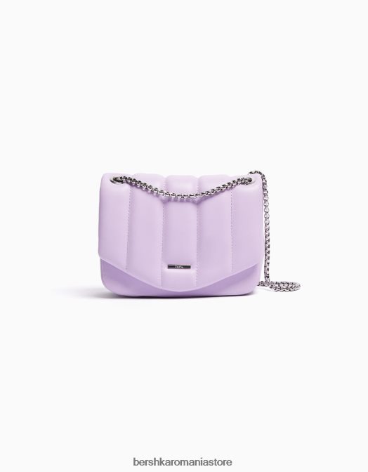 Bershka femei geantă verticală cu lanț matlasată violet Z86D2408 accesorii