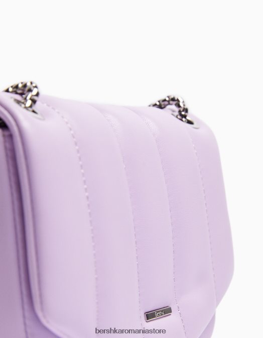 Bershka femei geantă verticală cu lanț matlasată violet Z86D2408 accesorii