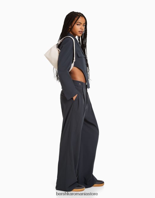 Bershka femei geanta cu maner si inel alb Z86D1907 accesorii