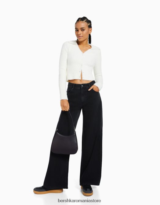 Bershka femei geanta de mana cu maner negru Z86D2422 accesorii