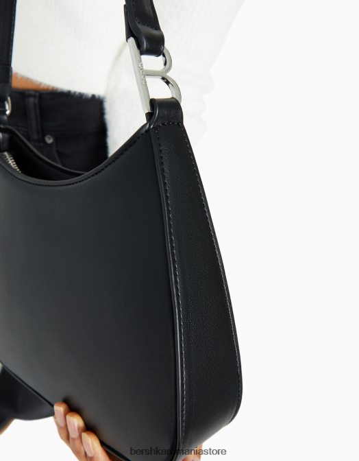 Bershka femei geanta de mana cu maner negru Z86D2422 accesorii