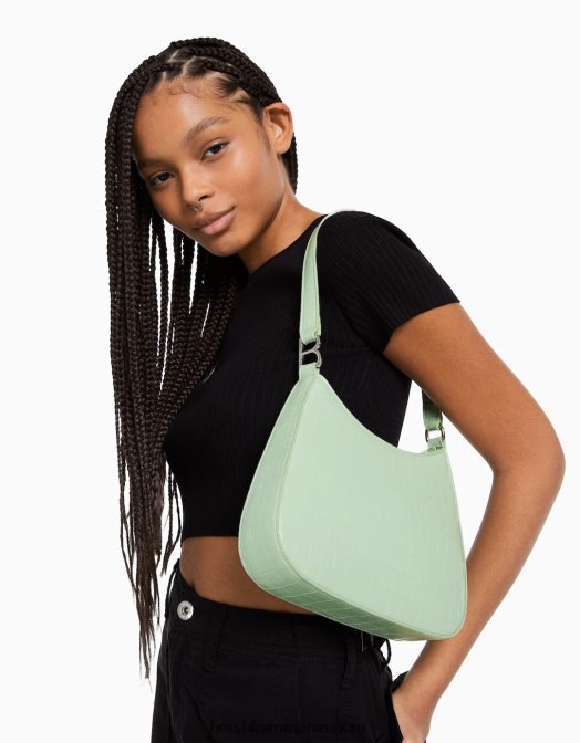 Bershka femei geanta de mana cu maner verde Z86D2421 accesorii