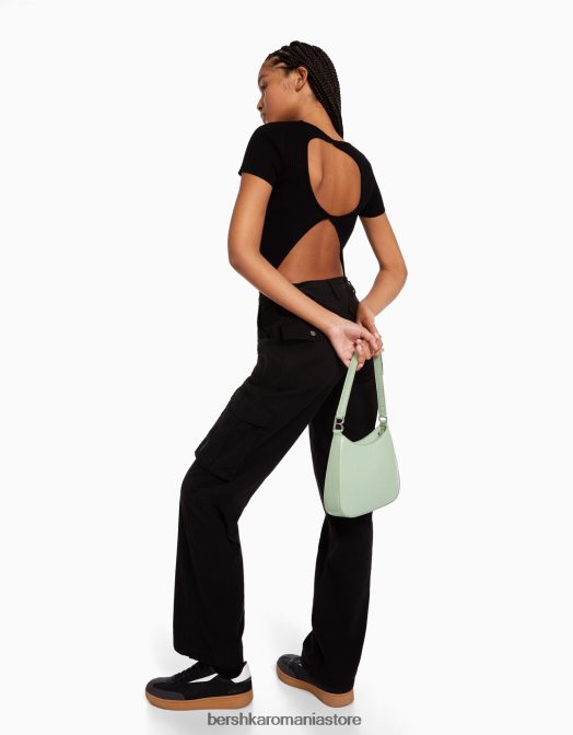 Bershka femei geanta de mana cu maner verde Z86D2421 accesorii