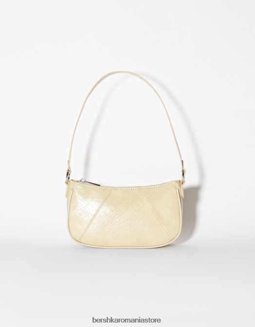 Bershka femei geanta de umar din imitatie de piele bej Z86D2355 accesorii