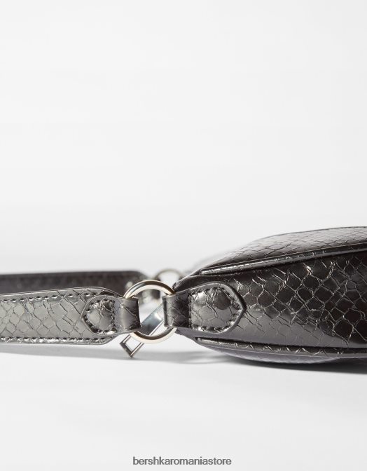 Bershka femei geanta de umar din imitatie de piele negru Z86D2354 accesorii