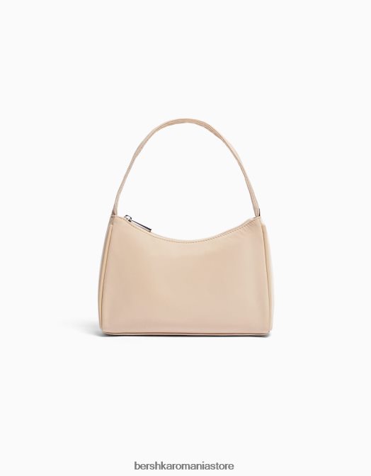 Bershka femei geanta de umar din stofa bej Z86D2344 accesorii