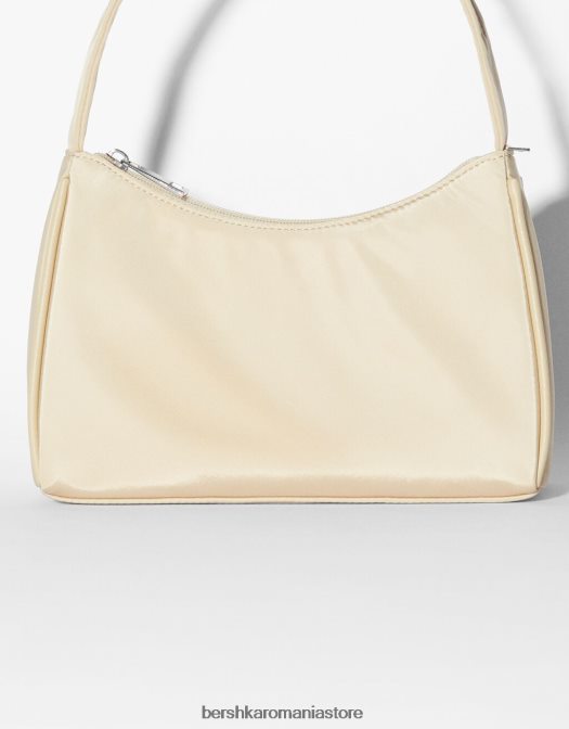 Bershka femei geanta de umar din stofa bej Z86D2344 accesorii