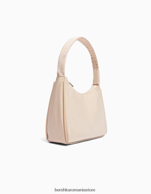 Bershka femei geanta de umar din stofa bej Z86D2344 accesorii