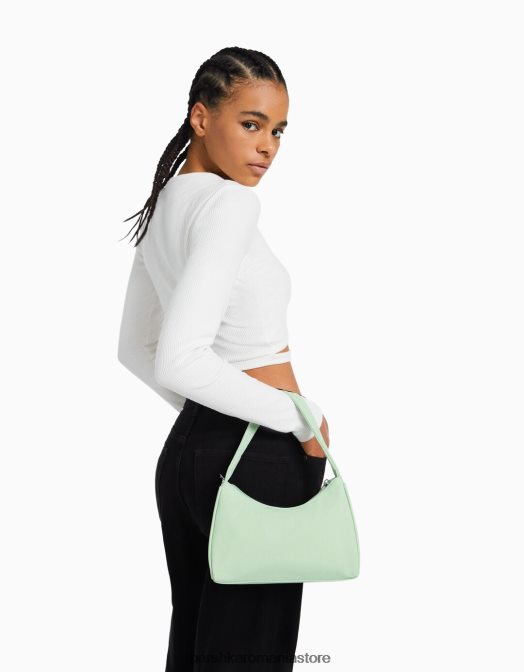 Bershka femei geanta de umar din stofa turcoaz Z86D2343 accesorii