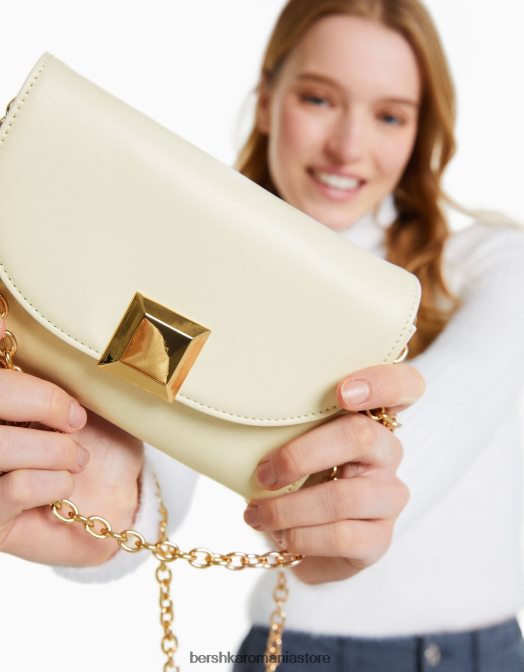Bershka femei geanta de umar mini patrata cu detaliu cremă Z86D2418 accesorii