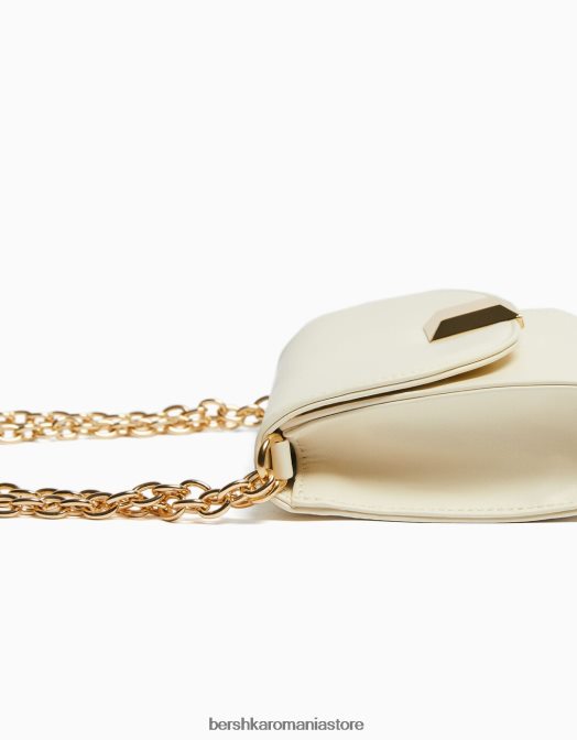 Bershka femei geanta de umar mini patrata cu detaliu cremă Z86D2418 accesorii