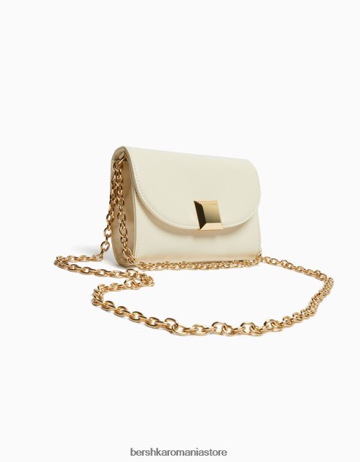 Bershka femei geanta de umar mini patrata cu detaliu cremă Z86D2418 accesorii