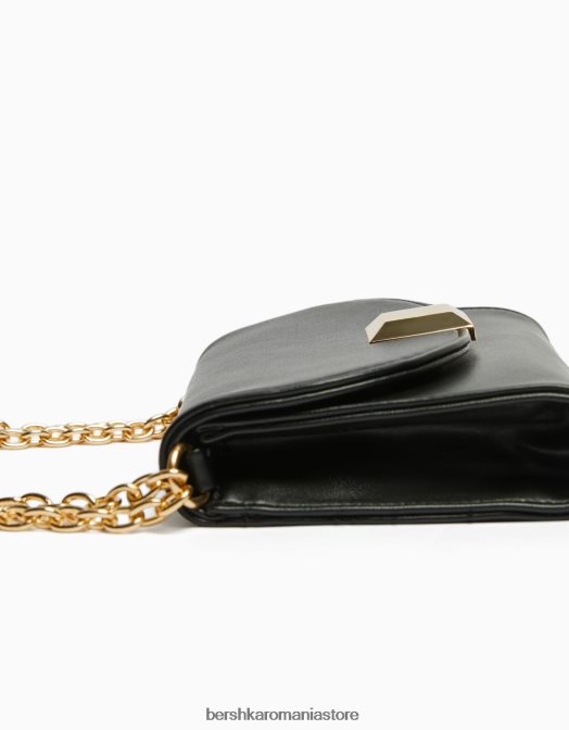 Bershka femei geanta de umar mini patrata cu detaliu negru Z86D2417 accesorii