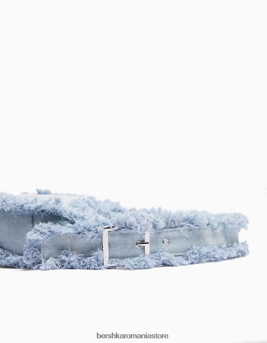 Bershka femei geanta denim cu franjuri albastru Z86D1950 accesorii