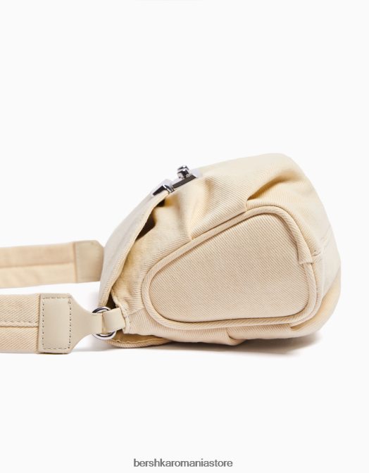 Bershka femei geanta denim cu maner cremă Z86D1983 accesorii