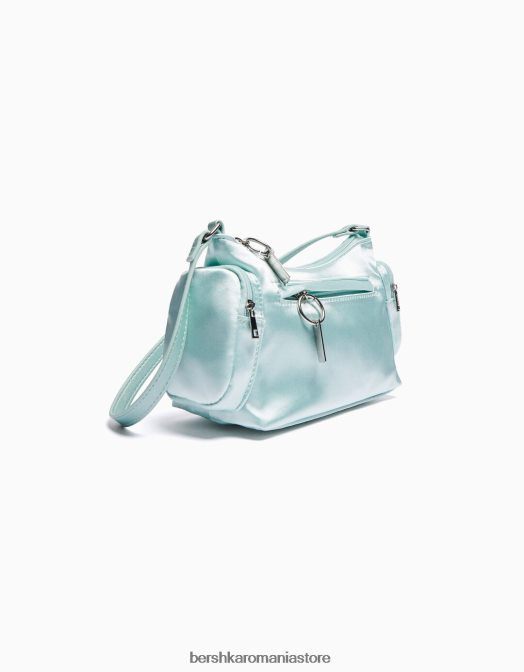 Bershka femei geanta din stofa cu bareta si buzunare multiple verde Z86D2353 accesorii