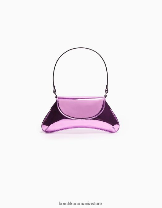 Bershka femei geanta metalica colorata cu curea violet Z86D2380 accesorii