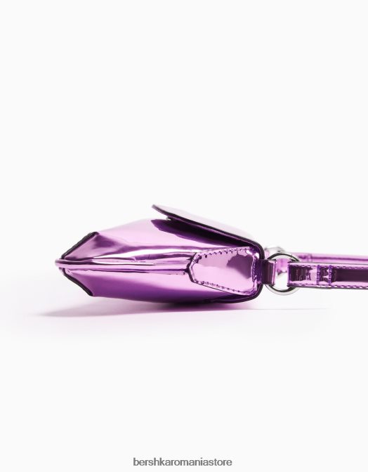 Bershka femei geanta metalica colorata cu curea violet Z86D2380 accesorii