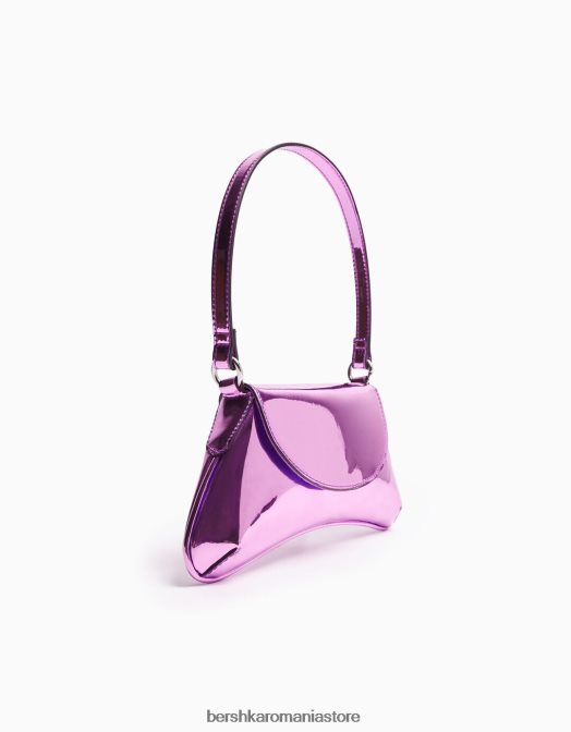 Bershka femei geanta metalica colorata cu curea violet Z86D2380 accesorii