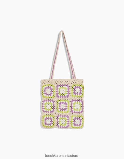 Bershka femei geanta shopper crosetata violet Z86D2375 accesorii