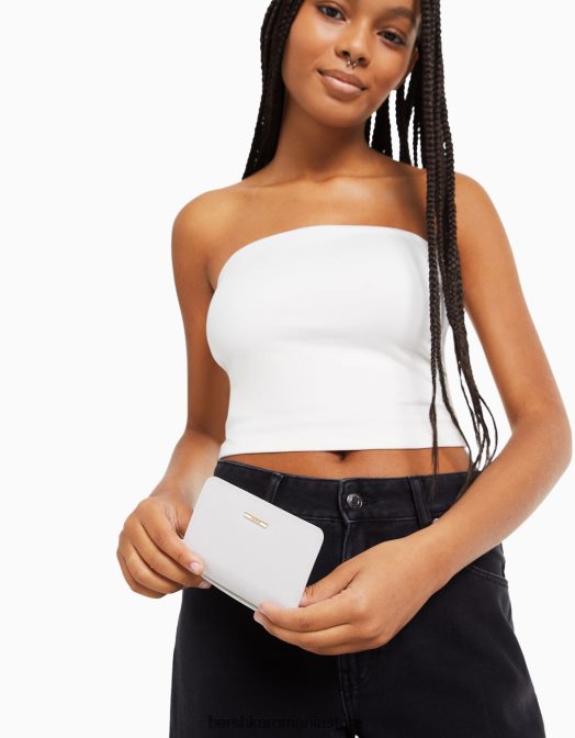 Bershka femei portmonee de bază alb Z86D2390 accesorii