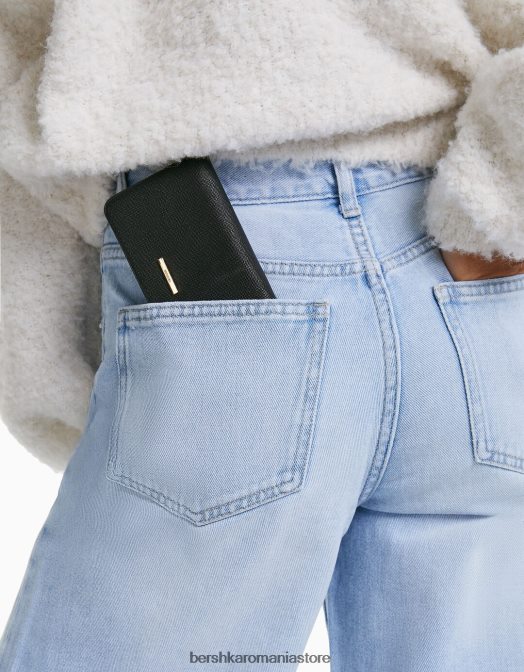 Bershka femei portmonee de bază negru Z86D2391 accesorii