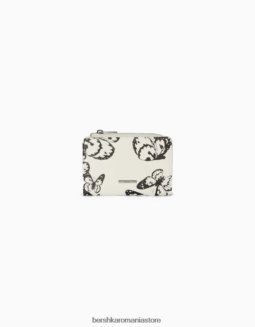 Bershka femei portofel cu imprimeu fluture alb Z86D2399 accesorii