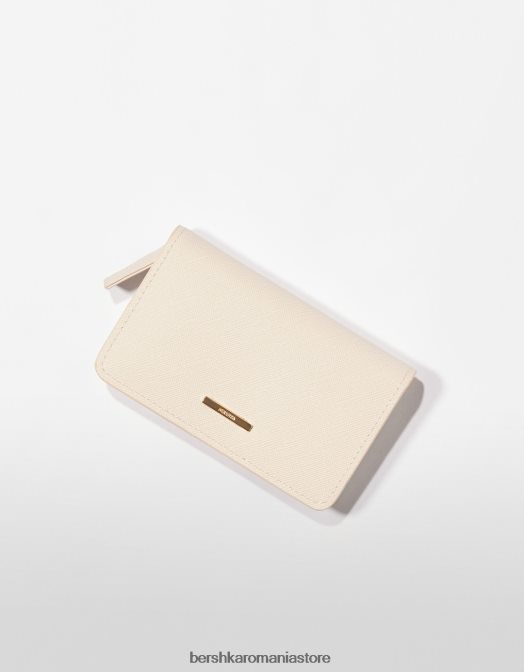 Bershka femei portofel simplu cremă Z86D2398 accesorii
