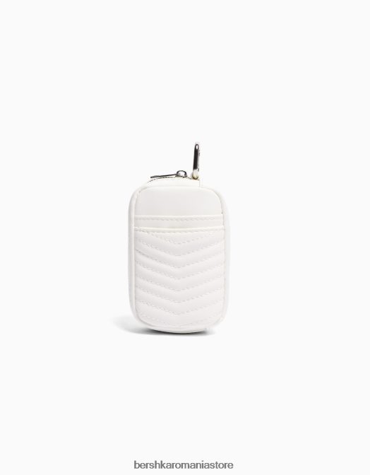 Bershka femei poseta matlasata cu detaliu alb Z86D2359 accesorii