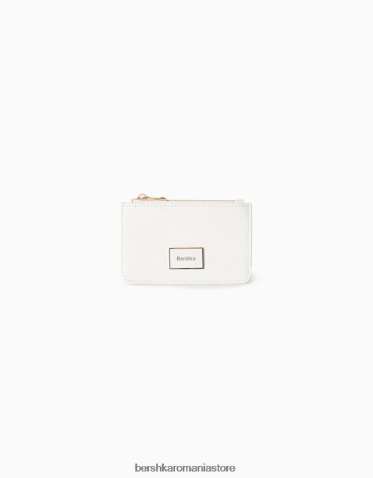Bershka femei suport de card texturat alb Z86D2388 accesorii