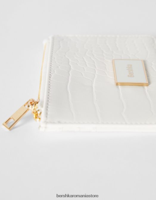 Bershka femei suport de card texturat alb Z86D2388 accesorii