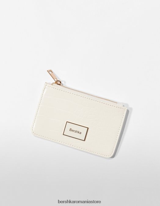Bershka femei suport de card texturat alb Z86D2388 accesorii