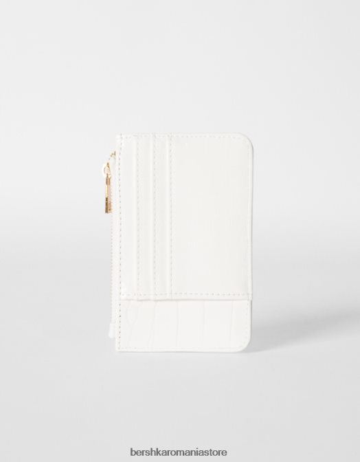 Bershka femei suport de card texturat alb Z86D2388 accesorii