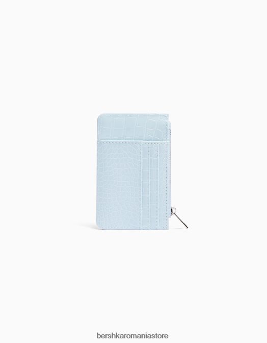 Bershka femei suport pentru carduri cu imprimeu animal cu placă în relief albastru deschis Z86D2377 accesorii