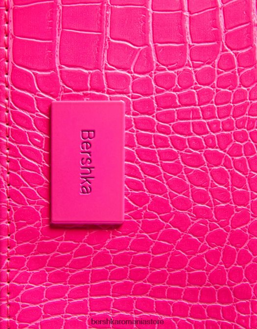 Bershka femei suport pentru carduri cu imprimeu animal cu placă în relief roz Z86D2376 accesorii