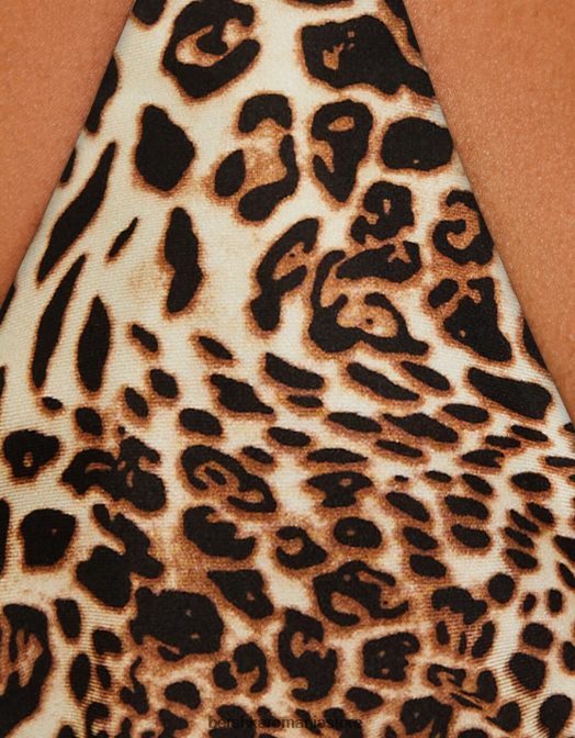 Bershka femei Top de bikini cu imprimeu animal triunghi negru Z86D1769 îmbrăcăminte