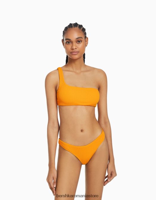 Bershka femei fund de bikini asimetric portocale Z86D1790 îmbrăcăminte