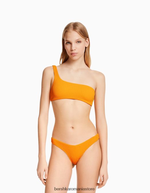 Bershka femei fund de bikini asimetric portocale Z86D1857 îmbrăcăminte