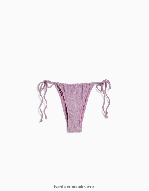 Bershka femei fund de bikini cu fir lucios violet Z86D1808 îmbrăcăminte