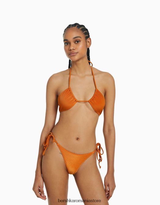 Bershka femei fund de bikini otoman portocale Z86D1809 îmbrăcăminte