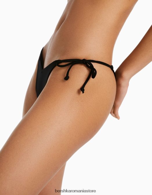 Bershka femei fund de bikini reglabil negru Z86D1779 îmbrăcăminte