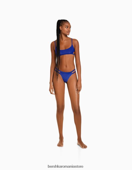 Bershka femei fund de bikini sport albastru Z86D1768 îmbrăcăminte
