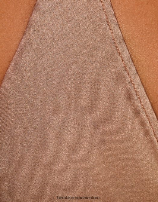 Bershka femei fund de bikini strălucitor maro Z86D1777 îmbrăcăminte
