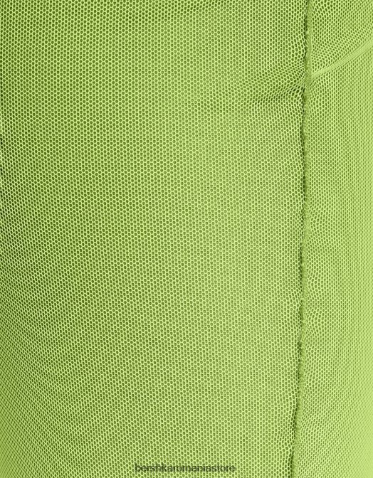 Bershka femei pantaloni din tul cu fante laterale verde Z86D1795 îmbrăcăminte