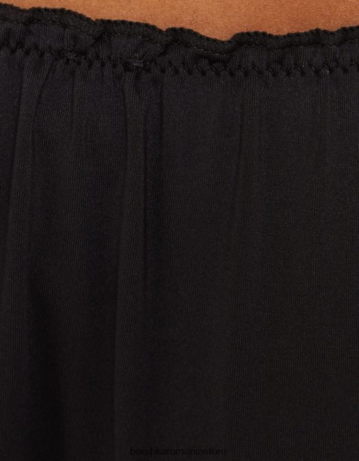 Bershka femei set de bikini din material adunat negru Z86D1794 îmbrăcăminte