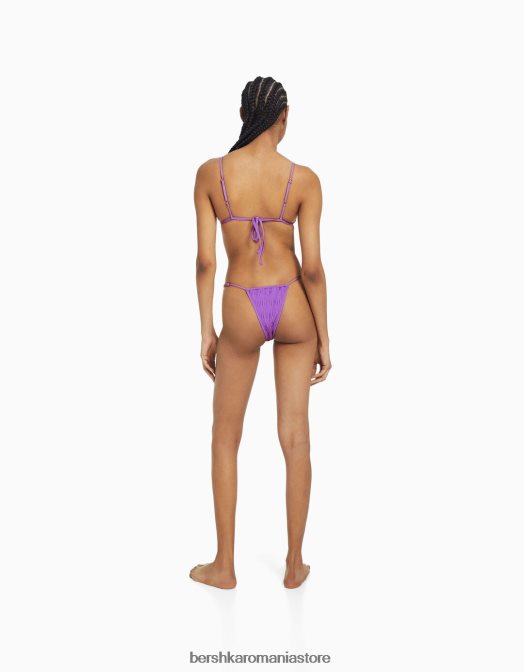 Bershka femei top de bikini adunat violet Z86D1818 îmbrăcăminte